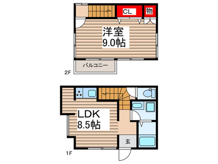 Felice北野の物件間取画像
