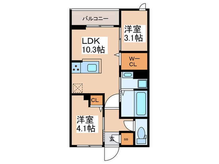 セレスティア白鳥の物件間取画像