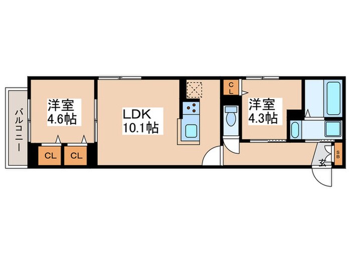 セレスティア白鳥の物件間取画像