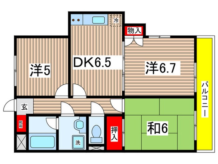 ラヴィエ稲城の物件間取画像