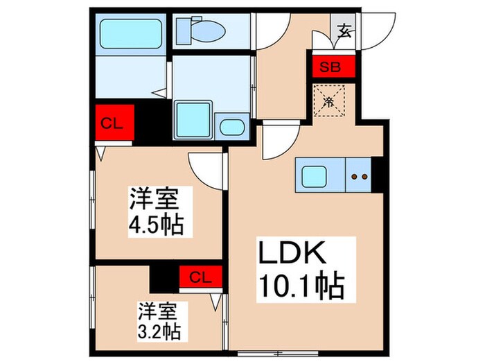 エルファーロ東日暮里の物件間取画像