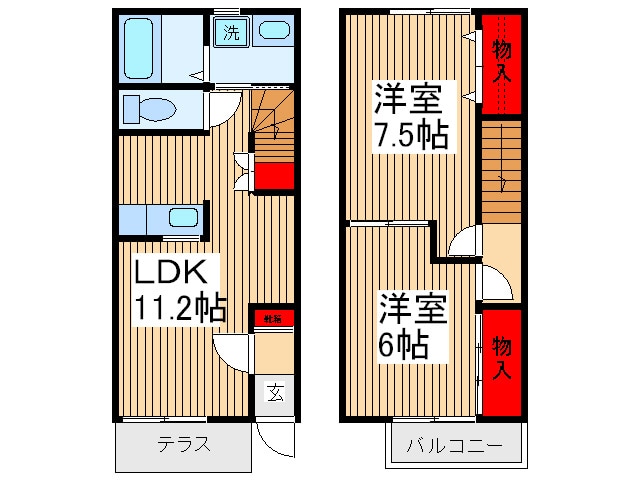 アルコバレ－ノBの物件間取画像