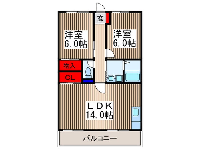 ベルハイツの物件間取画像