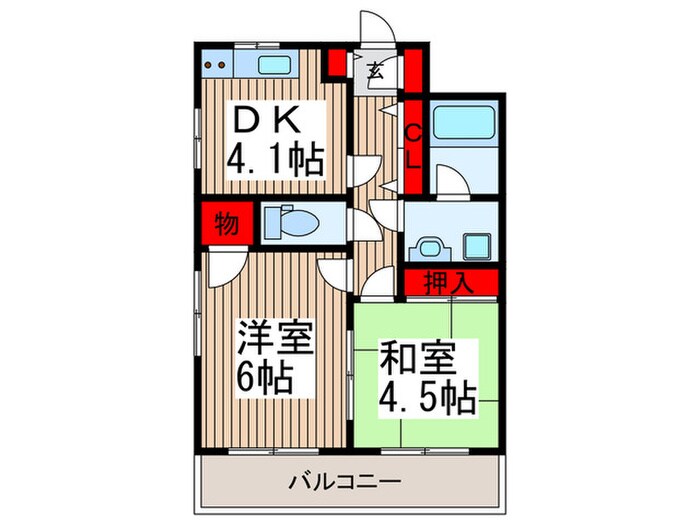 ハウス・豊の物件間取画像