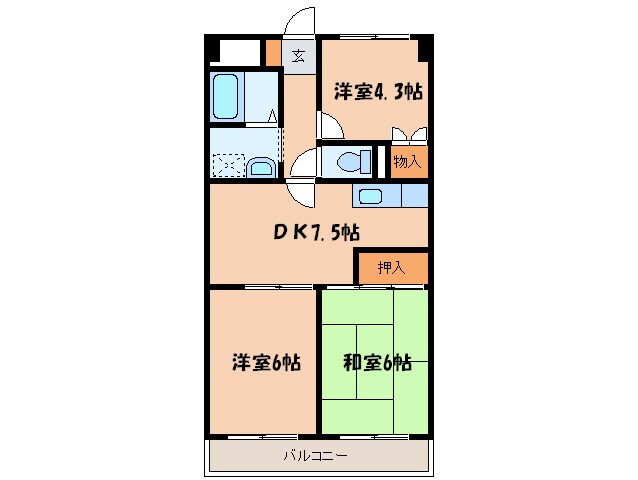 カ－サウチノの物件間取画像