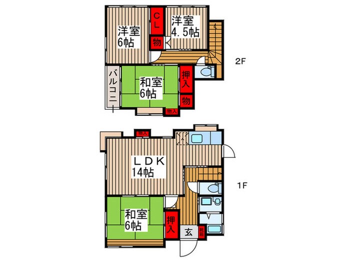 北本貸家の物件間取画像