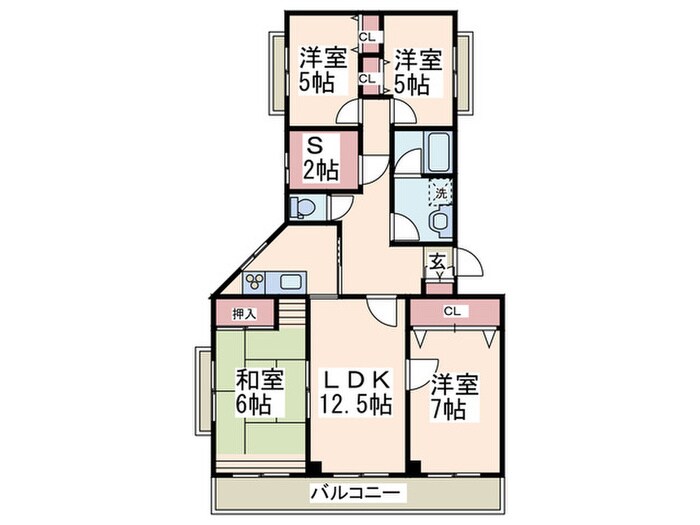 グリ－ンヒル藤が丘ＣⅡの物件間取画像