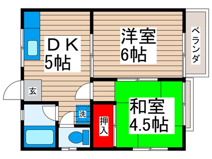 コ－ポ桂の物件間取画像