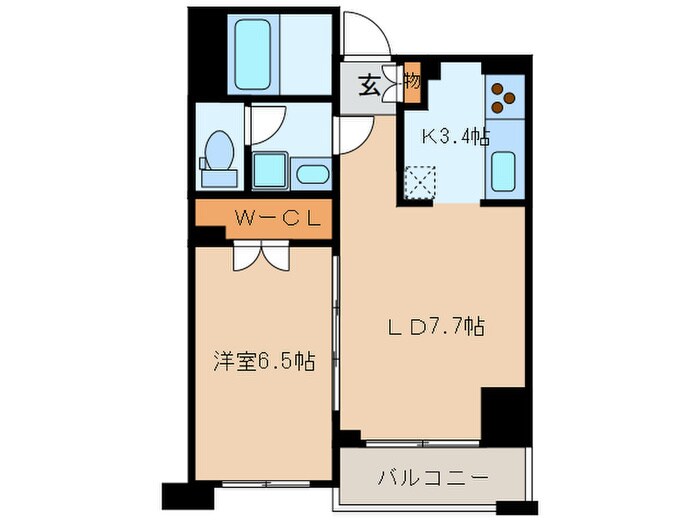 プラウドフラット神楽坂Ⅱの物件間取画像