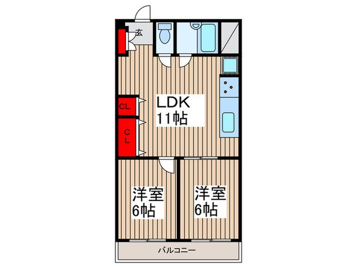 中央マンション(713)の物件間取画像