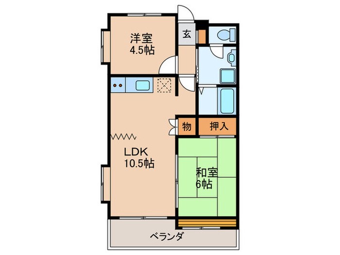 アンソレイエ小竹の物件間取画像