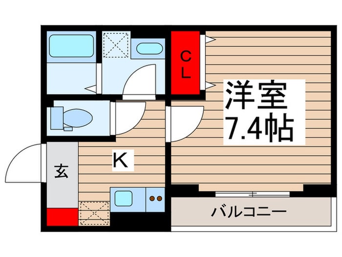 ｳｲﾝﾄﾞﾃﾗｽ　ｾｶﾝﾄﾞ　八広Ⅰの物件間取画像