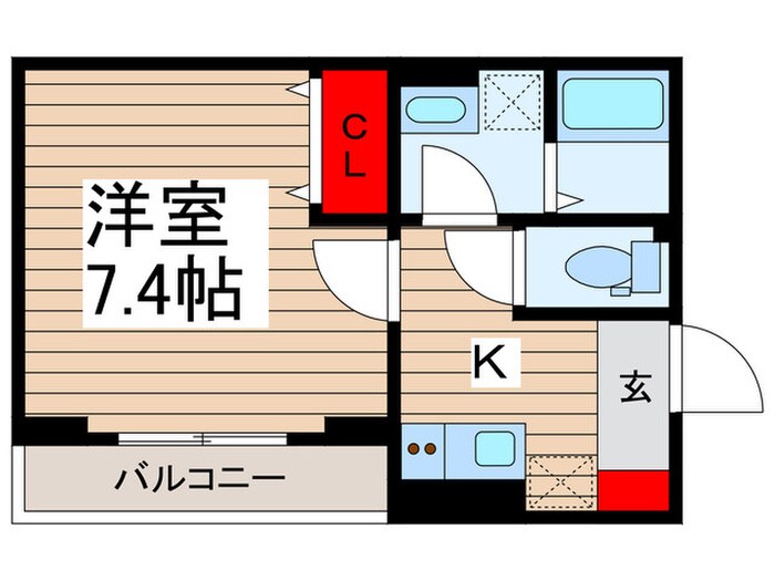 ｳｲﾝﾄﾞﾃﾗｽ　ｾｶﾝﾄﾞ　八広Ⅰの物件間取画像