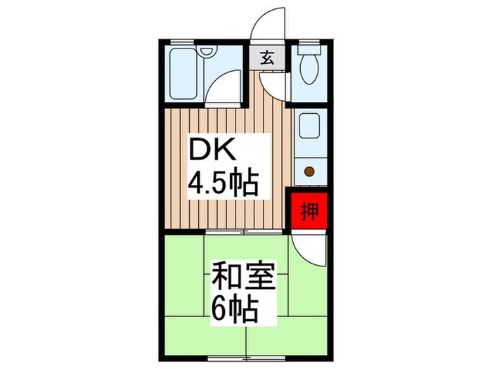メープルハウスＢ館の物件間取画像