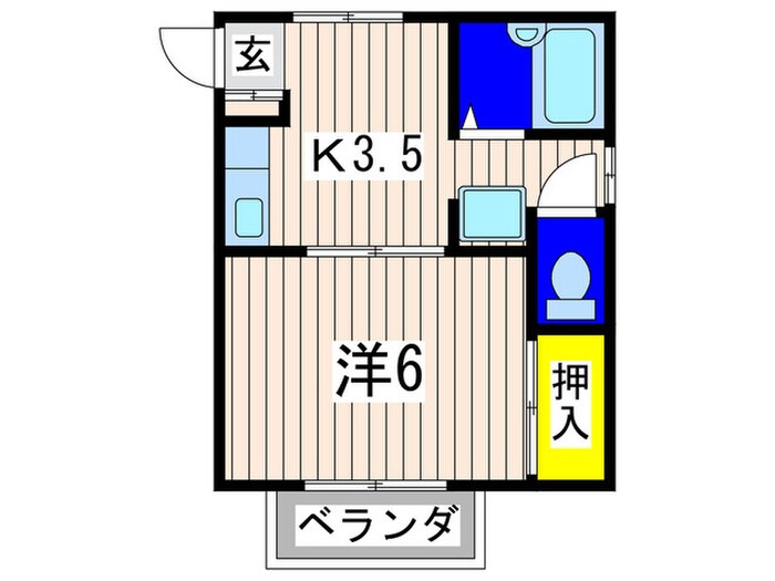 ほくちハイツⅡの物件間取画像