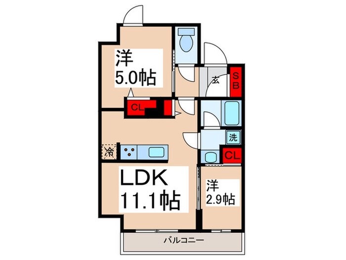 アーバネックス北上野の物件間取画像