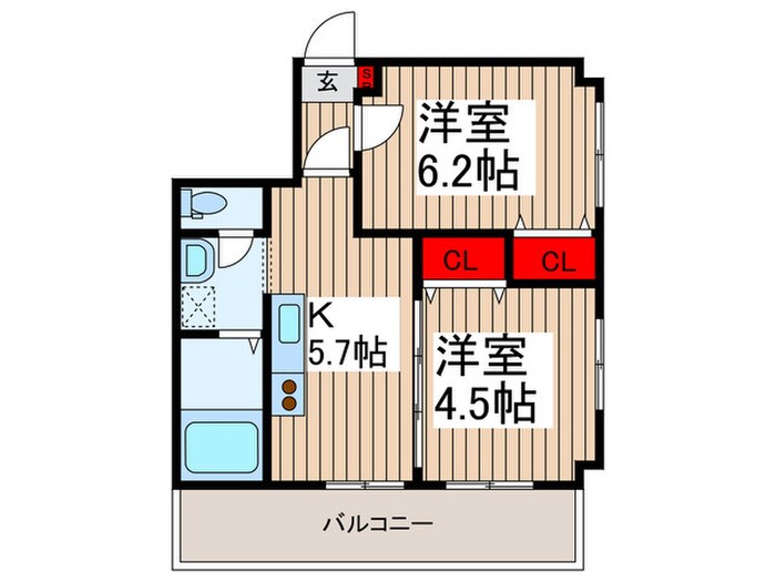 シャルロット南越の物件間取画像