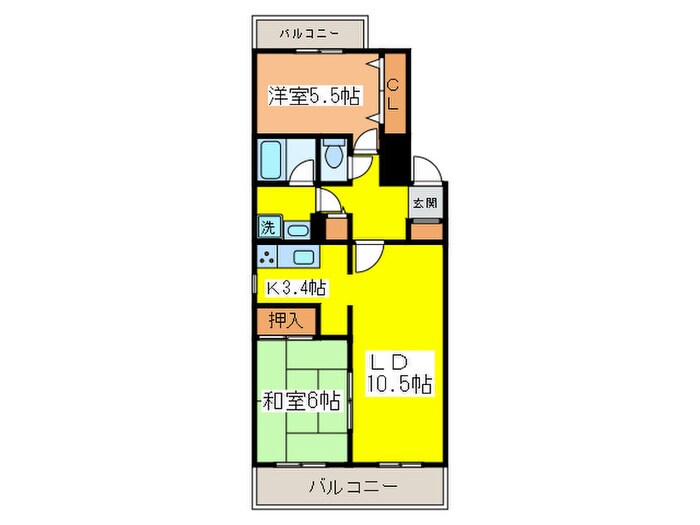 フィ－ル天神町３号館の物件間取画像