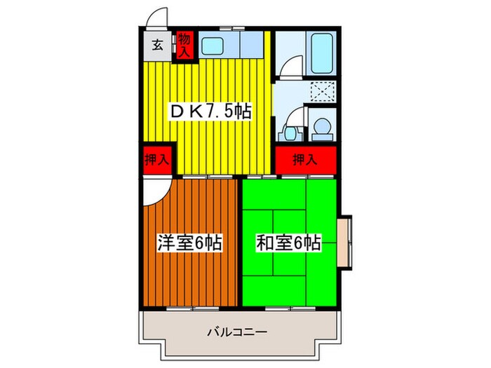 クレセント　トオヤマの物件間取画像