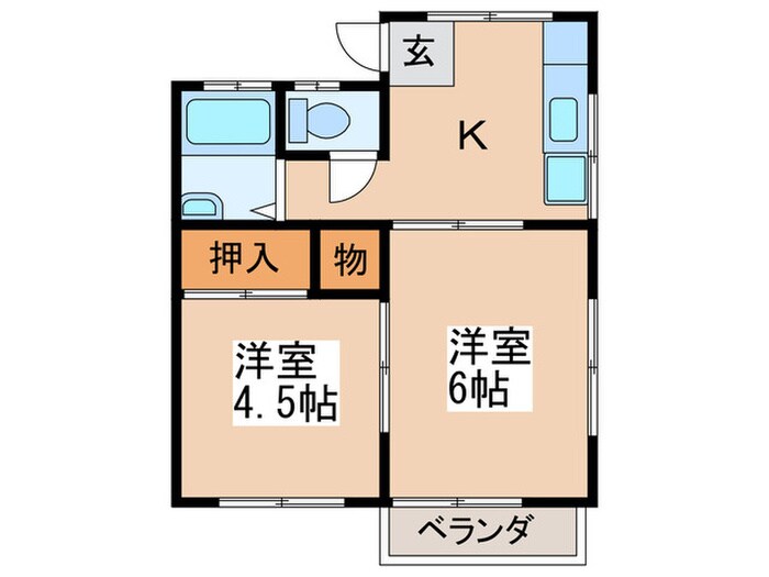 コーポ鹿沼の物件間取画像