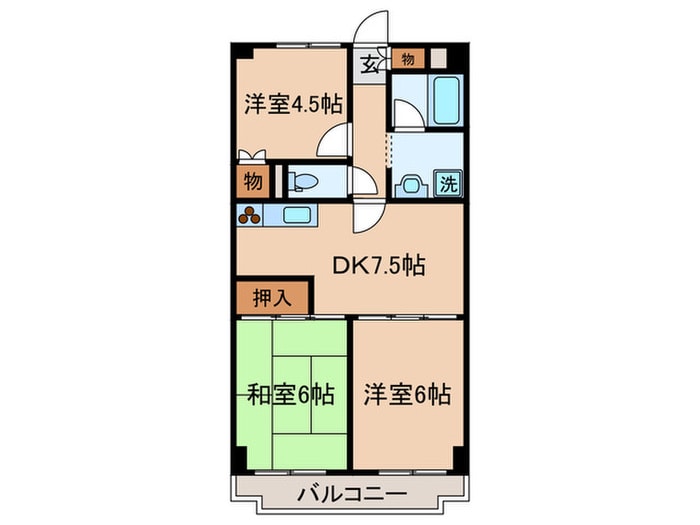 リヴィエール壱番館の物件間取画像