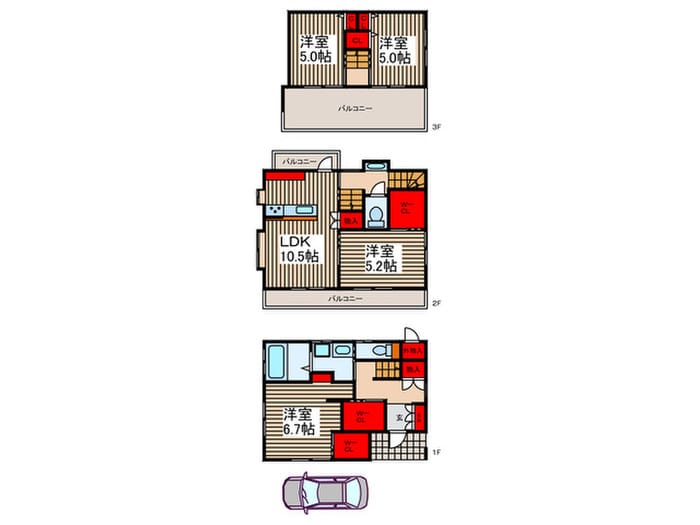 西立野432戸建の物件間取画像