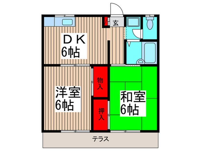 パ－クハイツの物件間取画像