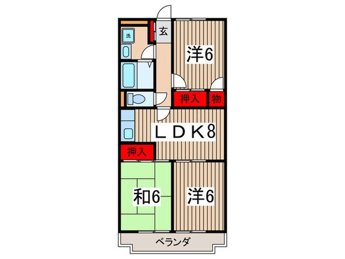 サンライズマンションの物件間取画像