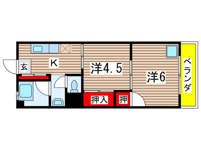 高根マンションの物件間取画像