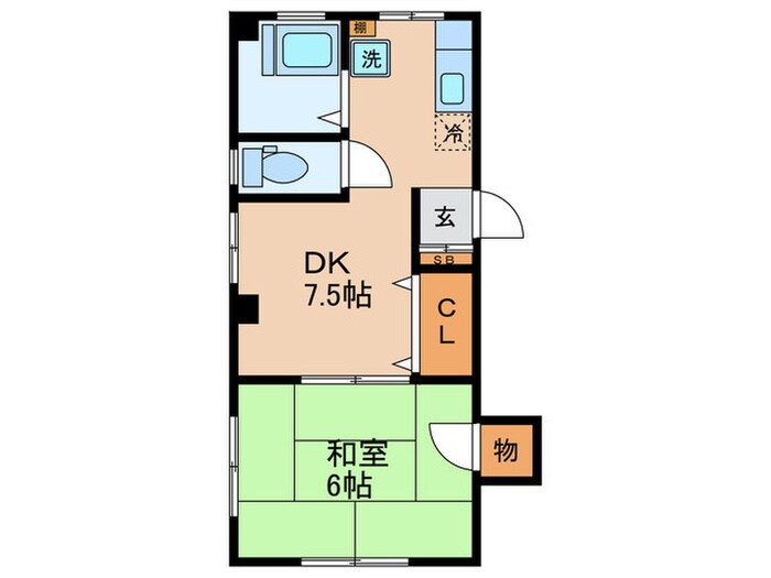 コーポ江川の物件間取画像