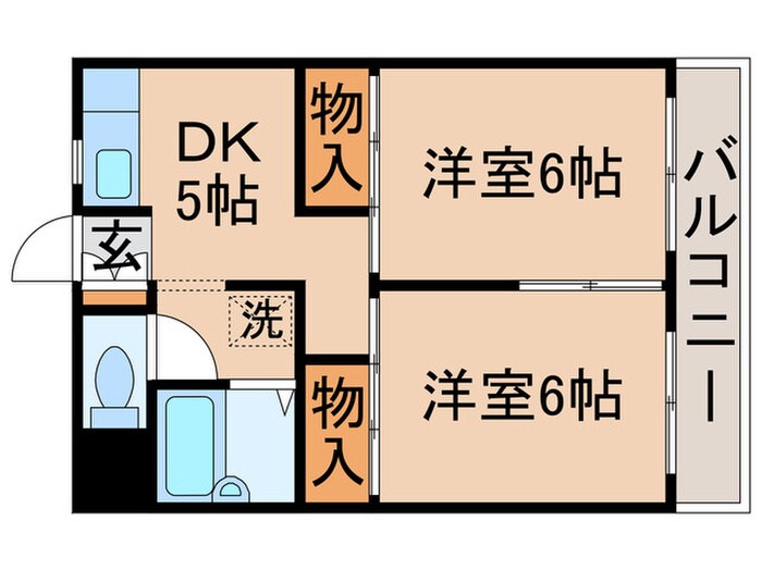 ハイツ服部の物件間取画像