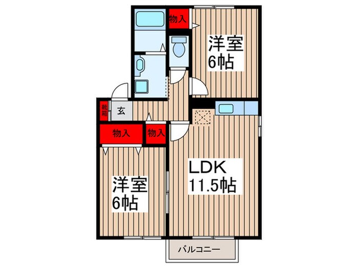 グランパールの物件間取画像