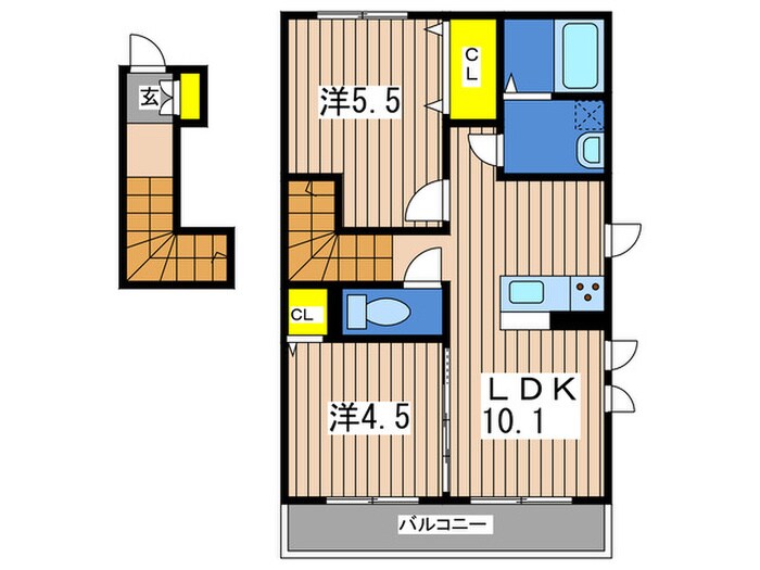 大黒屋ハイツ一番館の物件間取画像
