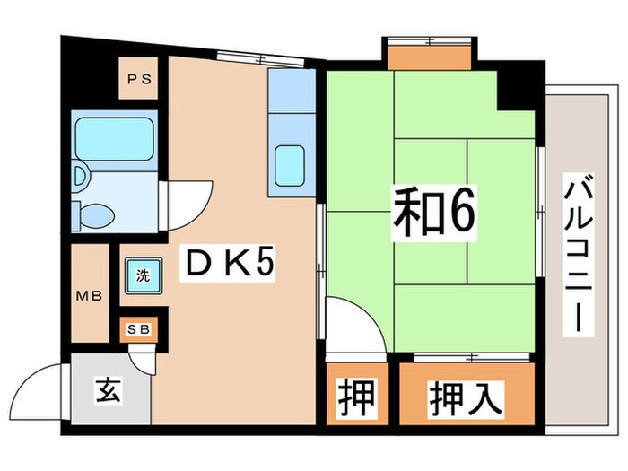 エクセルツカサ（５Ｆ）の物件間取画像