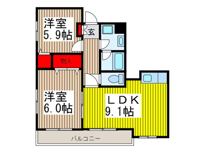 サニ－スカイの物件間取画像