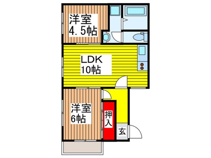 白鍬サンハイツの物件間取画像