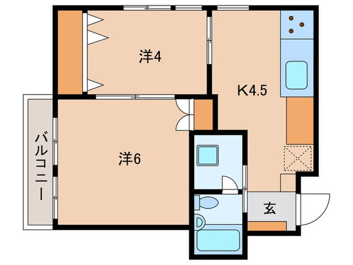 高輪台マンション（501）の物件間取画像