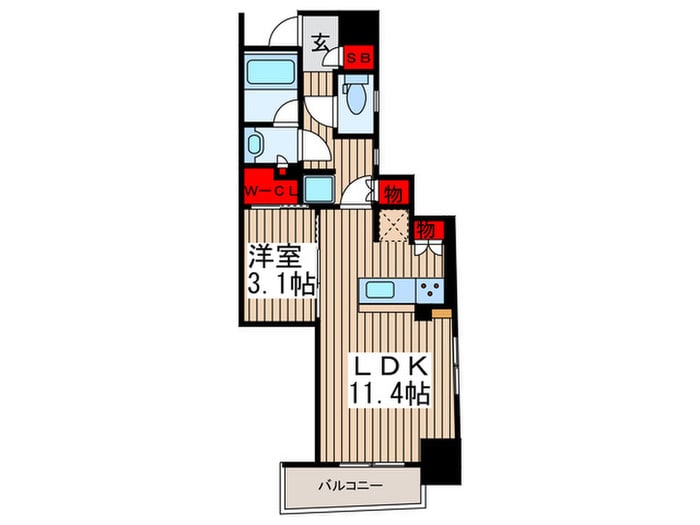 クレストコート清澄庭園の物件間取画像