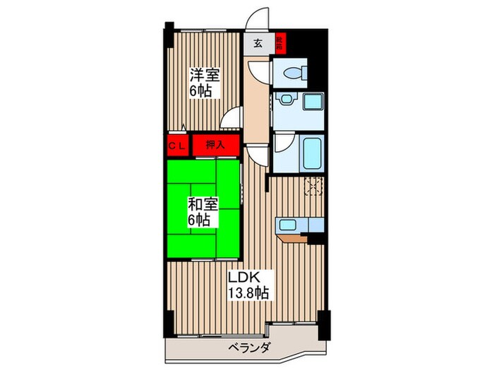 ﾛﾏｰﾅ伍番館の物件間取画像