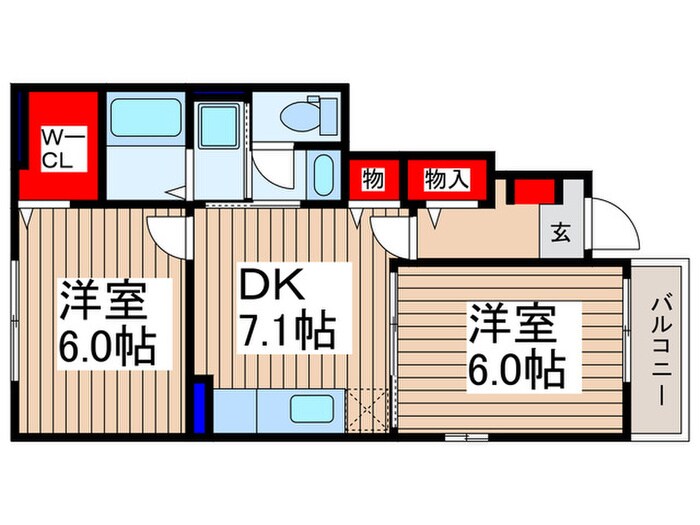 イリ－デの物件間取画像