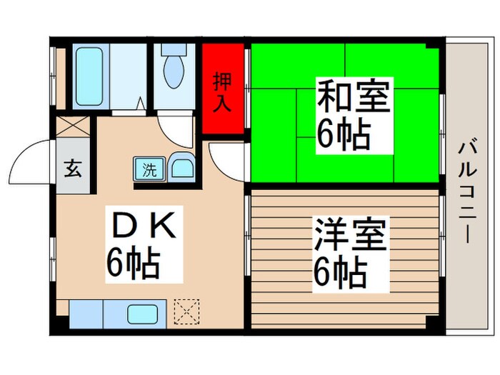 ハイツみやこ東公園の物件間取画像