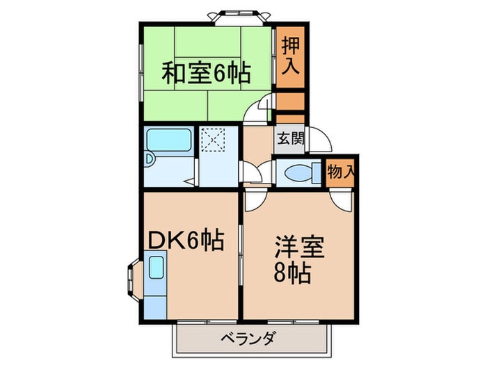 コーポ朝倉　Ａの物件間取画像