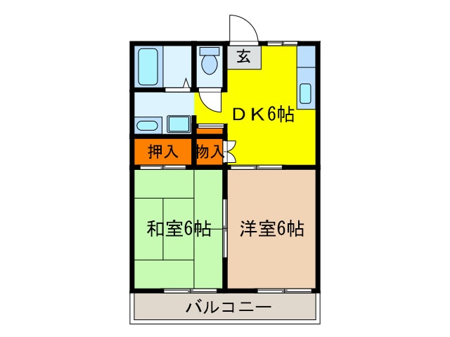 メゾンブランカ　Ａの物件間取画像