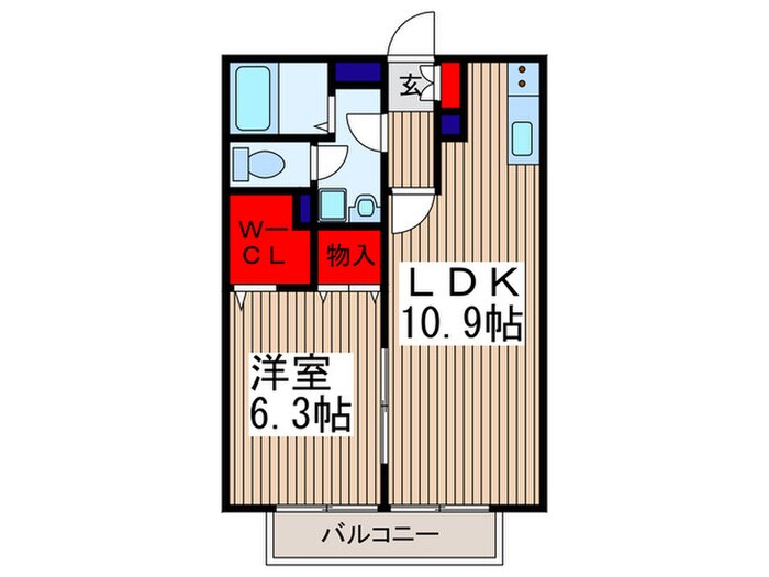 シャンブル　ヴィッツの物件間取画像