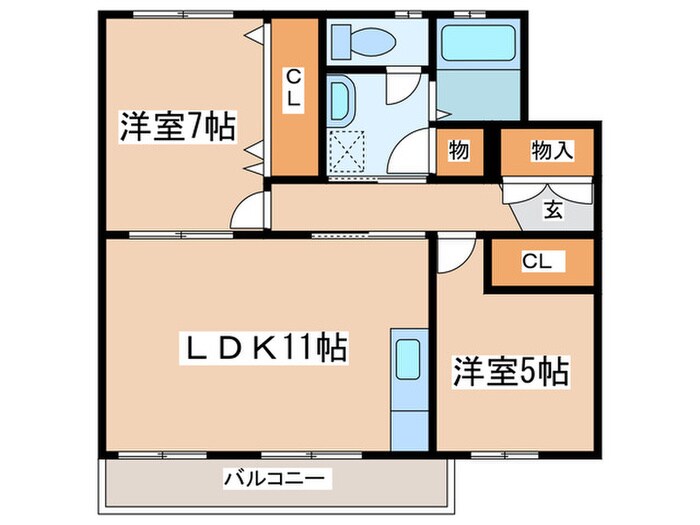 町田コープタウン１２号棟の物件間取画像