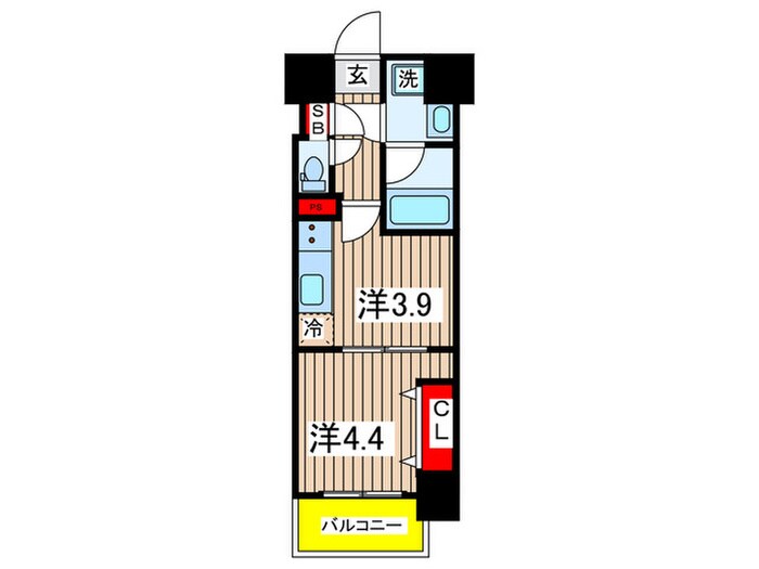 ＧＥＮＯＶＩＡ木場Ⅱ（７０４）の物件間取画像