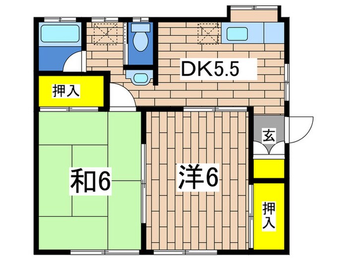 下永谷コーポの物件間取画像