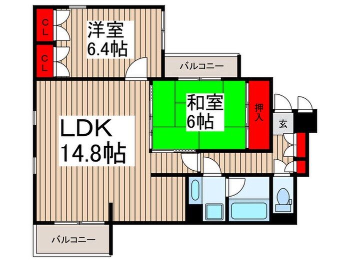 メイフェア－ヒルズ(105)の物件間取画像