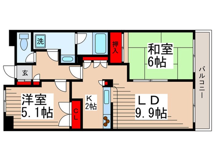 コーストヴィラ葛西臨海公園の物件間取画像