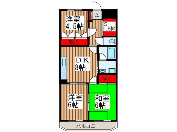 メゾンソレイユの物件間取画像